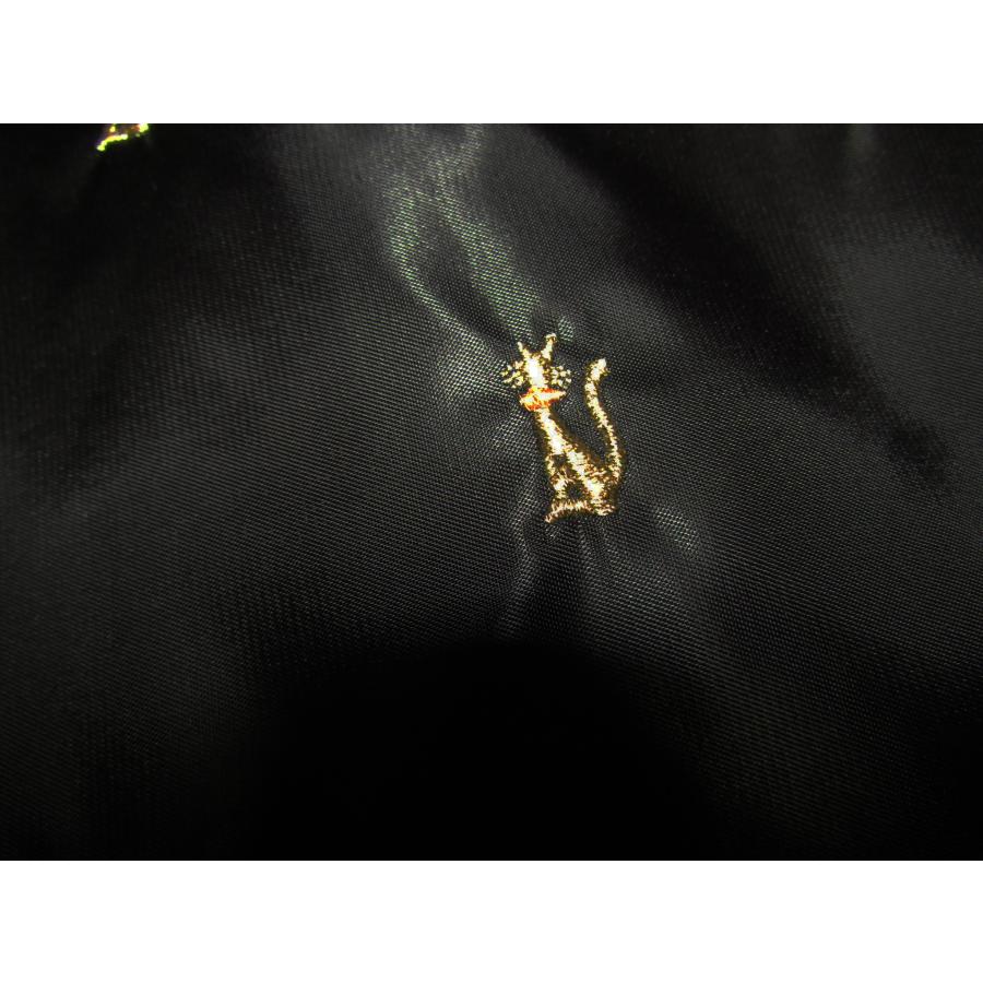 刺繍ねこ柄　軽量トートバッグ黒　　　　ネコ柄バッグ　　猫柄バッグ |  | 02