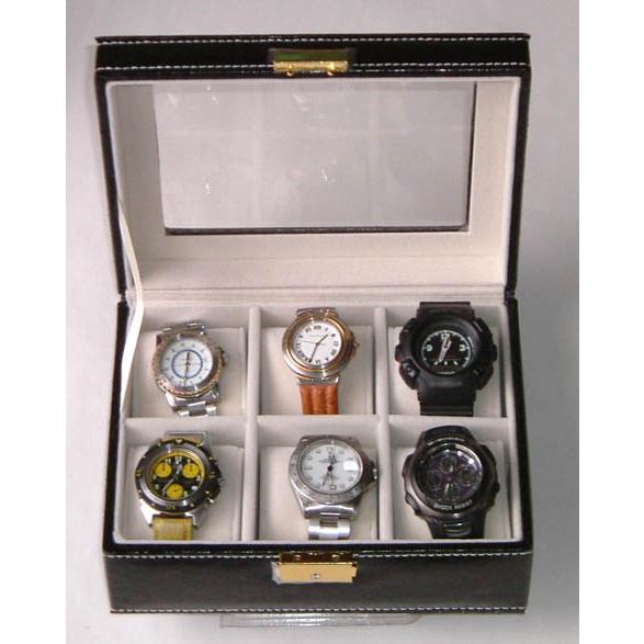 時計収納ケース６本用 　クロコ型押し黒　２ |  | 01