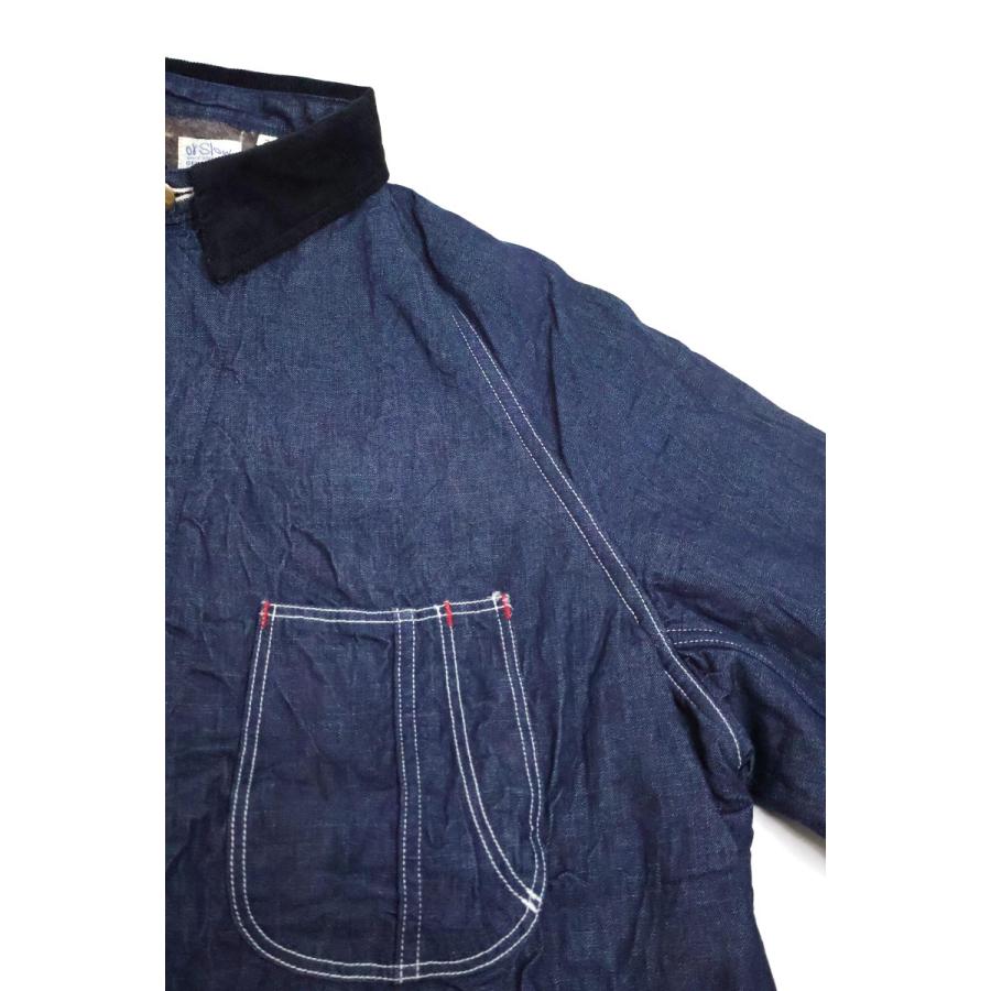 メンズ orSlow オアスロウ WOOL LINER RELAX FIT DENIM COVERALL ウールライナー リラックスフィット デニムカバーオール 品番：01-6144の画像