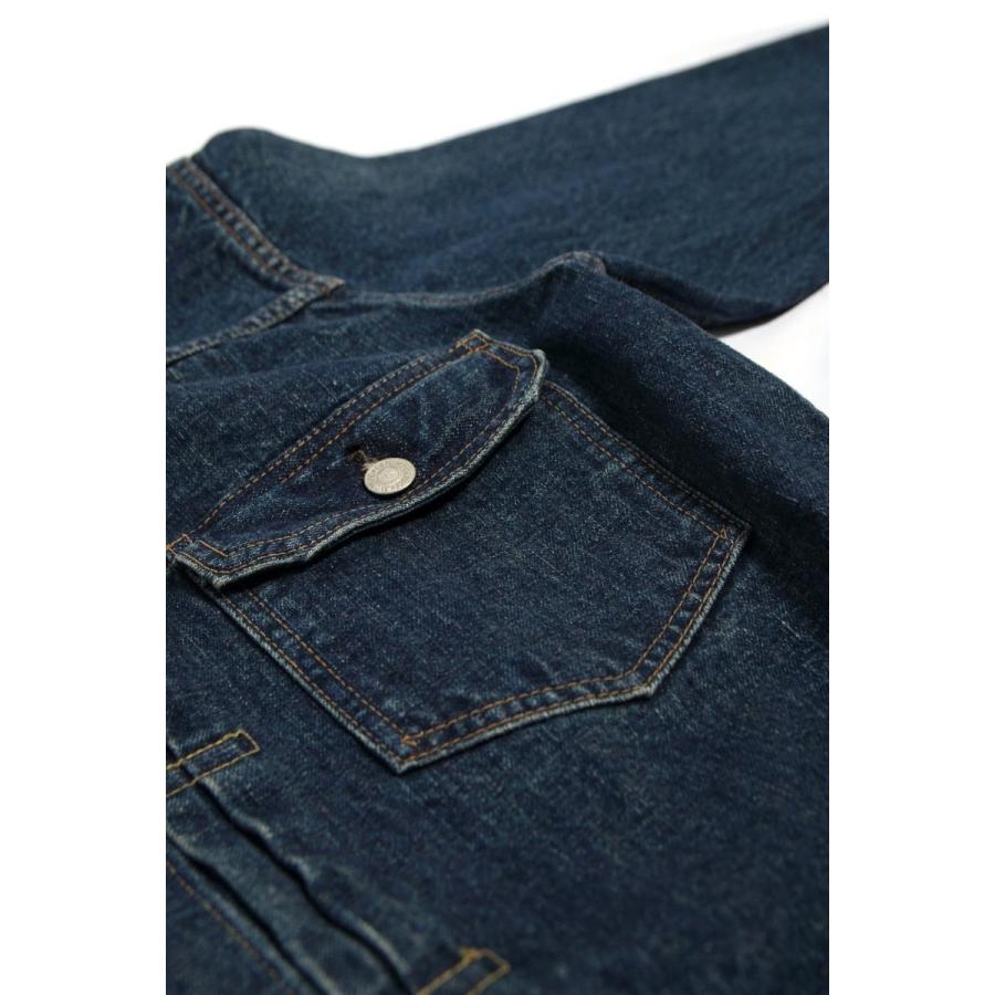 メンズ/orSlow/オアスロウ/TYPE1 PLEATED FRONT BLOUSE VINTAGE WASH/ヴィンテージウォッシュ 1st デニムジャケット/品番：03-6011の画像