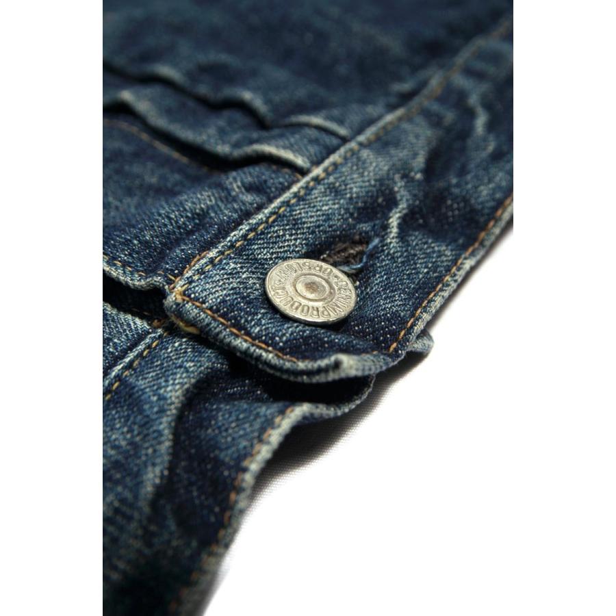メンズ/orSlow/オアスロウ/TYPE1 PLEATED FRONT BLOUSE VINTAGE WASH/ヴィンテージウォッシュ 1st デニムジャケット/品番：03-6011の画像