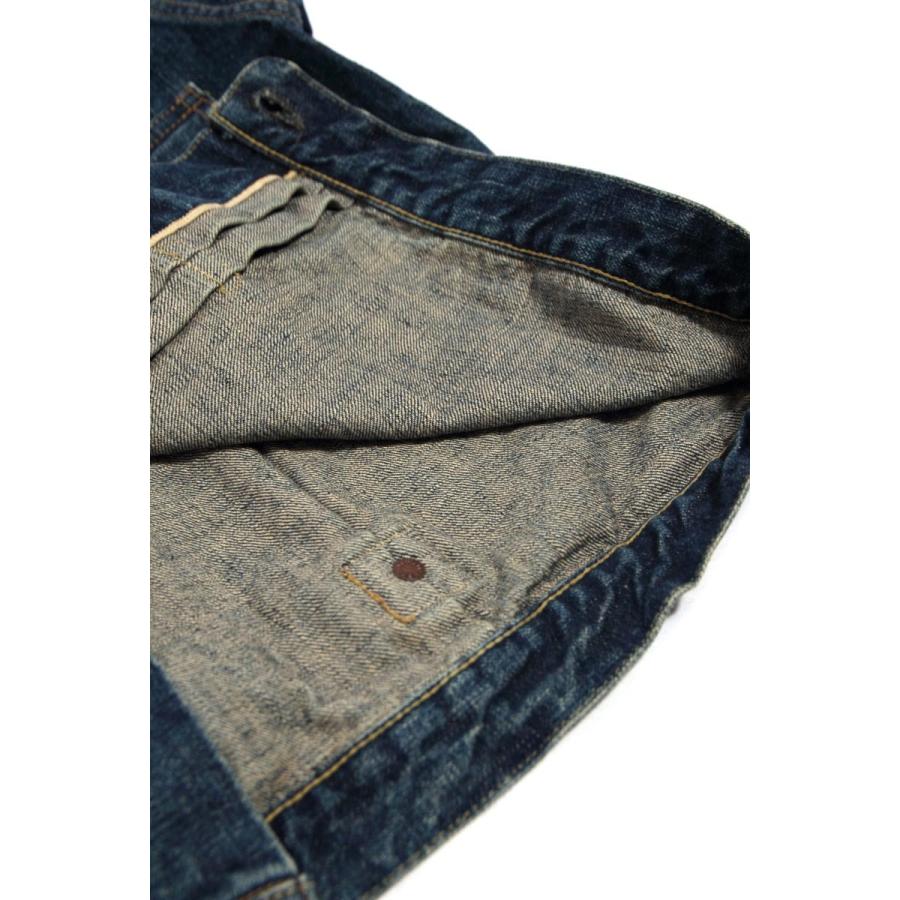 メンズ/orSlow/オアスロウ/TYPE1 PLEATED FRONT BLOUSE VINTAGE WASH/ヴィンテージウォッシュ 1st デニムジャケット/品番：03-6011の画像