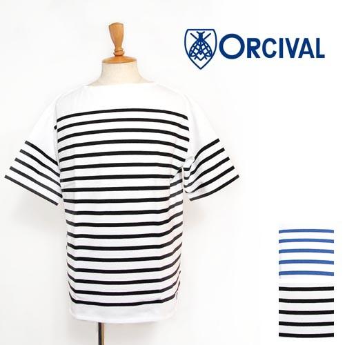 メンズ/ORCIVAL/オーチバル/オーシバル/ラッセルボーダー半袖バスク