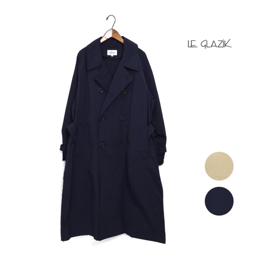 le Glazik ネイビー ロングコート LE GLAZIK（ルグラジック） ☆レディース ル グラジック ナイロン