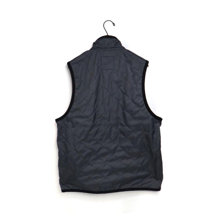 LAVENHAM　キルティングベスト ブラック　38 LAVENHAM｜ビッグキルト スタンドカラー クロップド ベスト “BIG QUILT