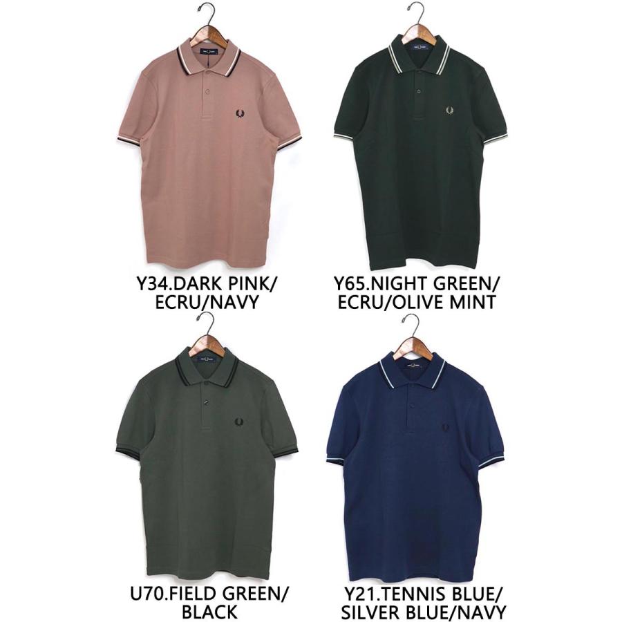 FRED PERRY（フレッドペリー） メンズ ライン入り鹿の子ポロシャツ