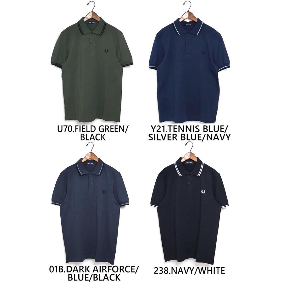 FRED PERRY（フレッドペリー） ☆メンズ ライン入り鹿の子ポロシャツ