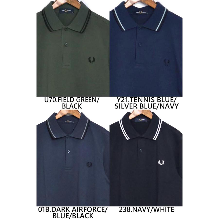 FRED PERRY（フレッドペリー） ☆メンズ ライン入り鹿の子ポロシャツ