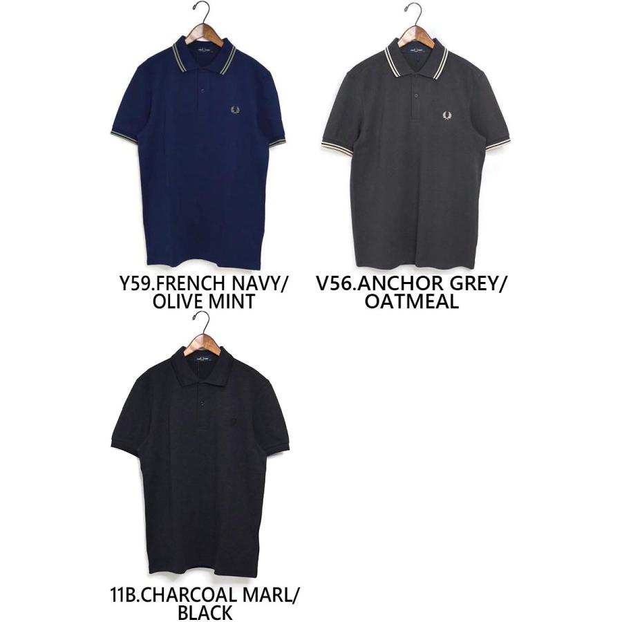 FRED PERRY（フレッドペリー） ☆メンズ ライン入り鹿の子ポロシャツ