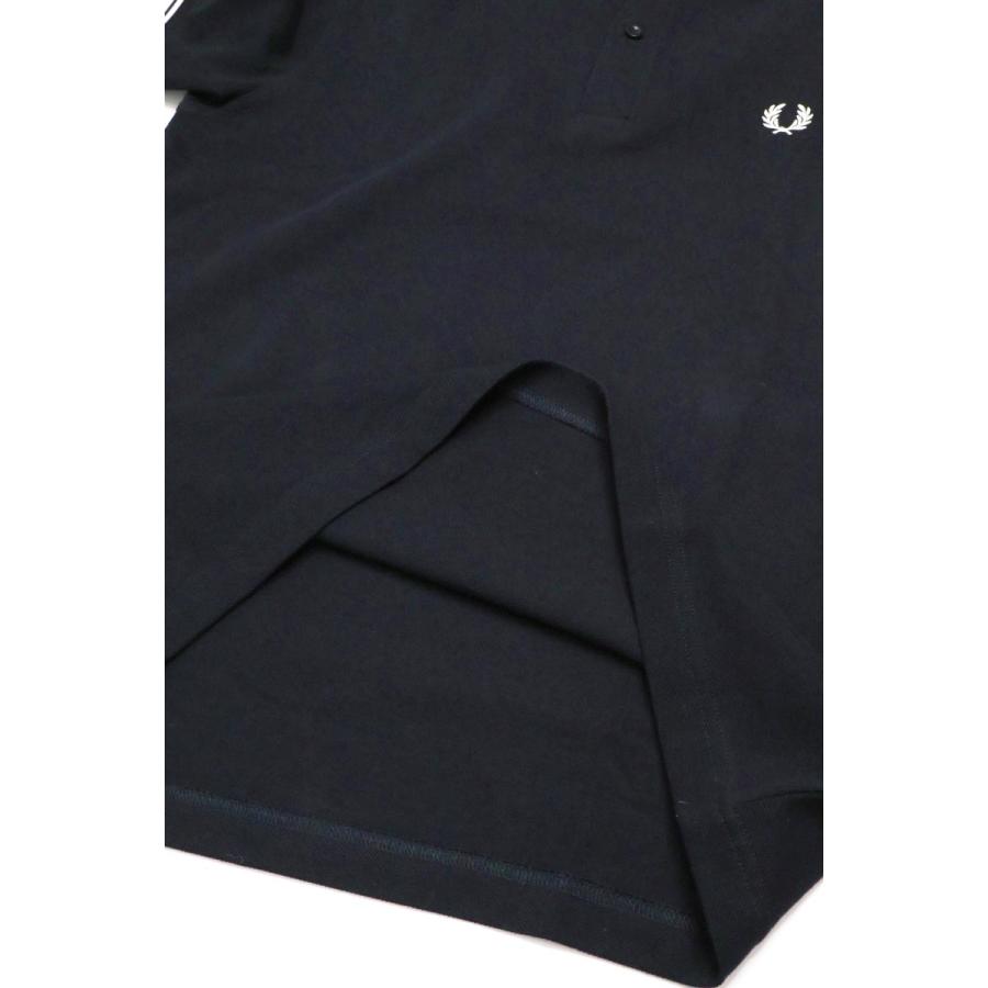 FRED PERRY（フレッドペリー） ☆メンズ ライン入り鹿の子ポロシャツ