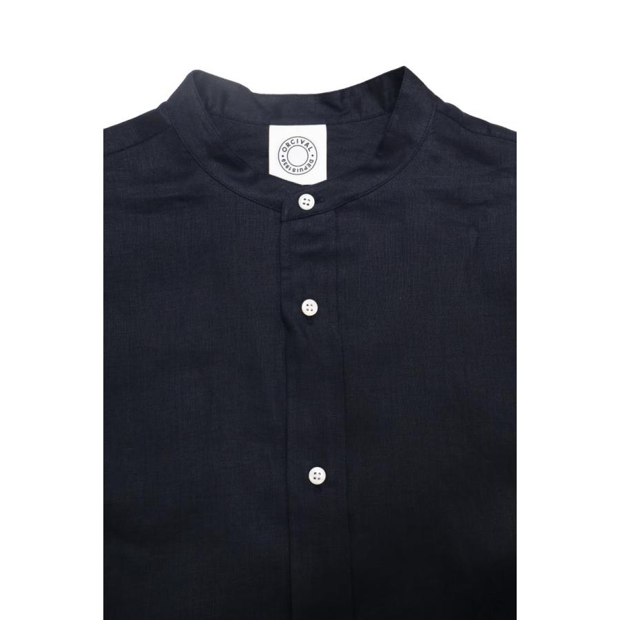 ORCIVAL リネンバンドカラーロングシャツ ORCIVAL（オーシバル） ☆レディース オーチバル リネン バンドカラー