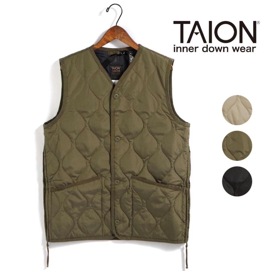 TAION（タイオン） ☆メンズ/TAION/ミリタリー Vネックボタン ダウン