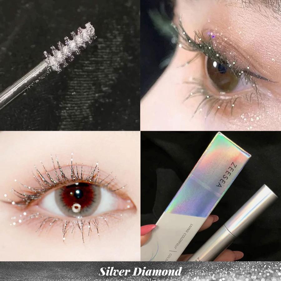 zeesea ズーシー ダイヤモンド マスカラ 正規品 中国コスメ 速乾 防水 カール カラーマスカラ 長持ち アイメイク キラキラ
