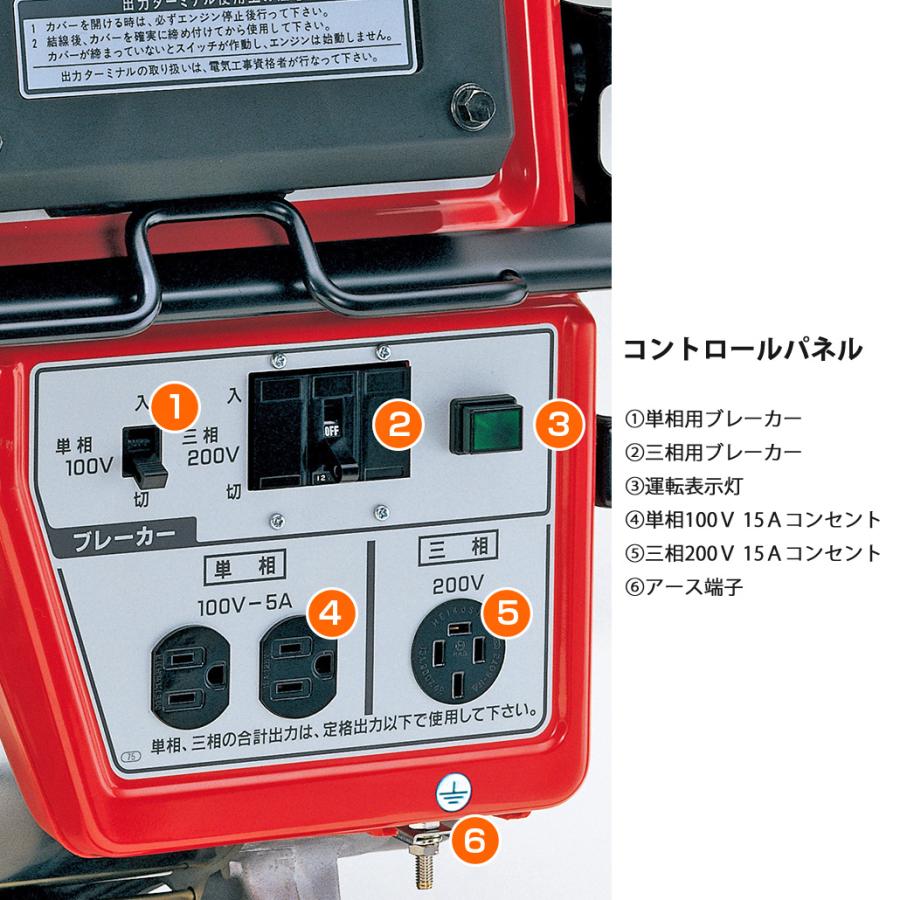 発電機 ホンダ ET4500-N1 (60Hz) 三相発電機 西日本 三相200v メーカー保証付き｜star-fields｜06