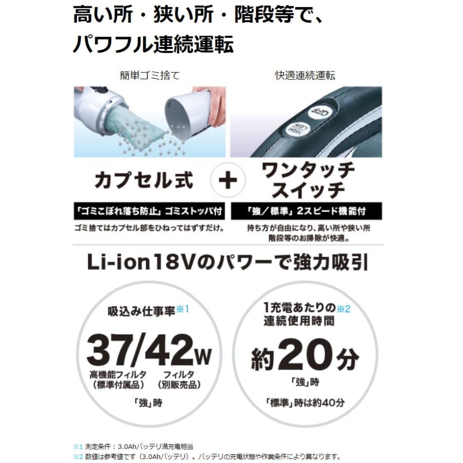 マキタ（makita） CL181FDZ 充電式クリーナ バッテリ別売 充電器別売