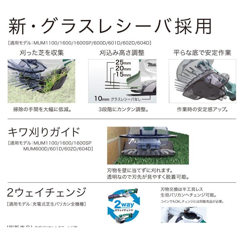 マキタ MUM601DSH 充電式芝生バリカン 1.5Ahバッテリ1本付 充電