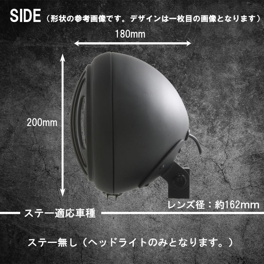 【汎用】7インチ LEDヘッドライト ゲージタイプ クローム/クリアレンズの画像