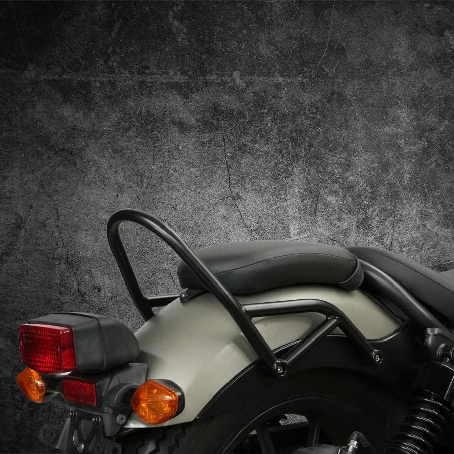 レブル250 キジマ　シーシーバー　タンデムバー レブル250/500 シーシーバー タンデムバー ブラック タンデムグリップ