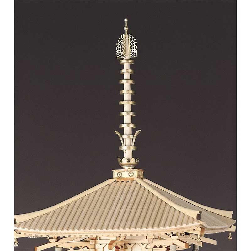 ウッディジョー 木製模型 1/75 法隆寺 五重の塔 : エアガン ホビーの