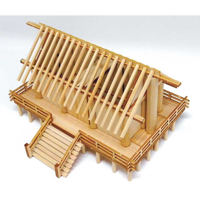 ウッディジョー 木製模型 1/150 神明造り 神社 : エアガン ホビーの