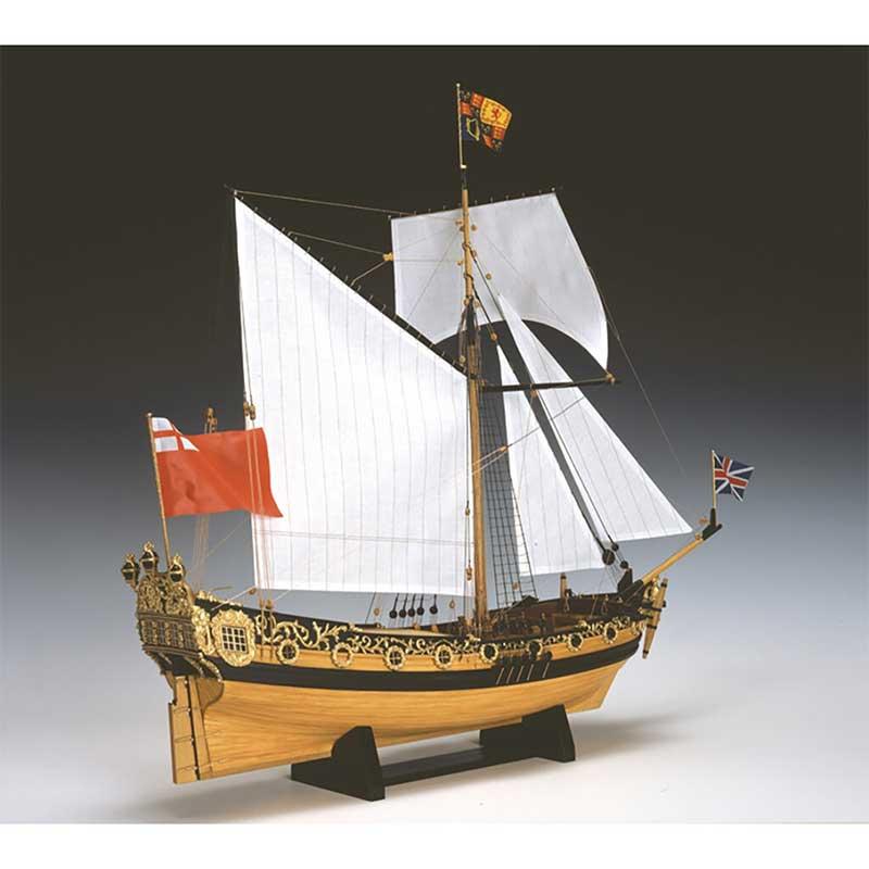 ウッディジョー 木製帆船模型 1/64 チャールズヨット_1