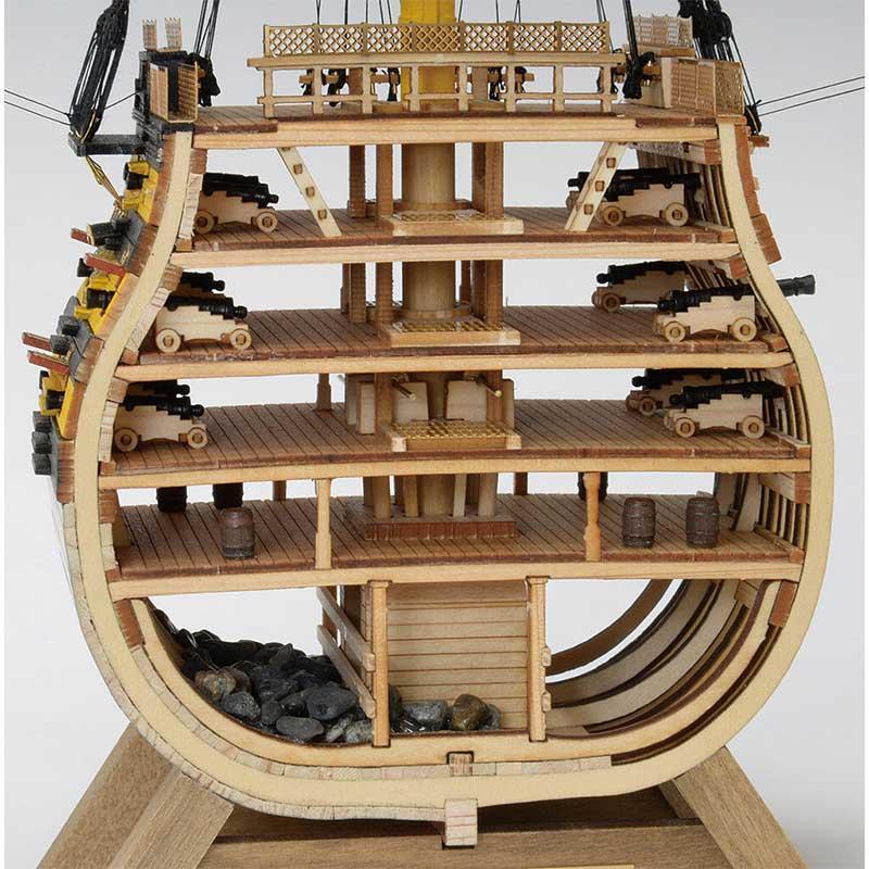 引取限定大型ウッディジョー/木製帆船模型 1/100[帆無・停泊) ウッディジョー 木製帆船模型 1/160 ビクトリー カットモデル 帆なし