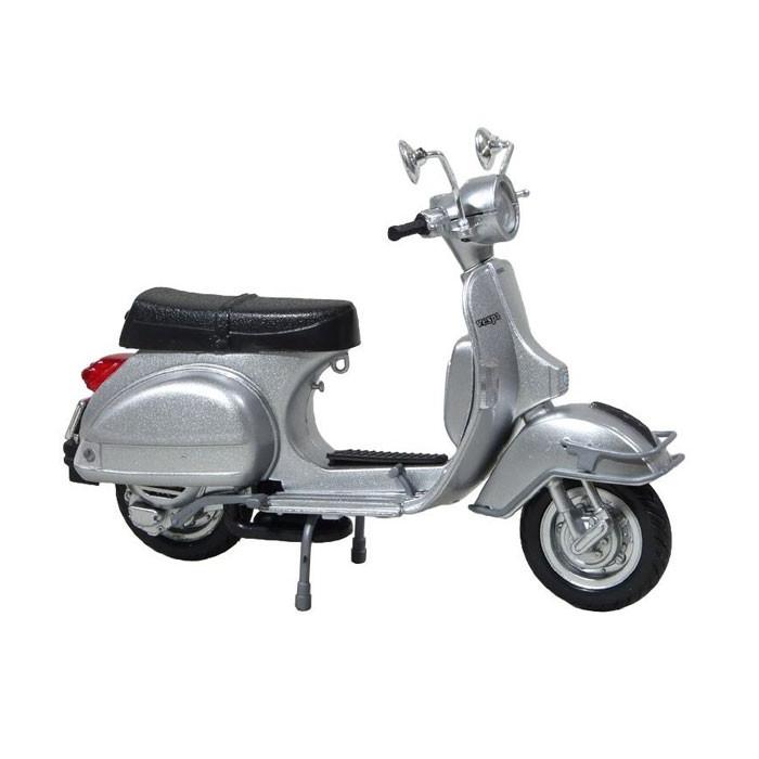 アオシマ プラモデル 1/12 完成品ダイキャストバイク VESPA P200E 1978/シルバー｜star-gate