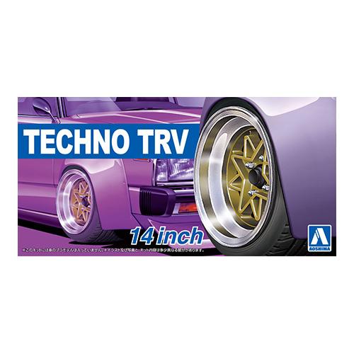 テクノTRV 14インチ ホイール 2本セット 青島文化教材社 アオシマ 1/24 ザ・チューンドパーツ No.53 テクノTRV