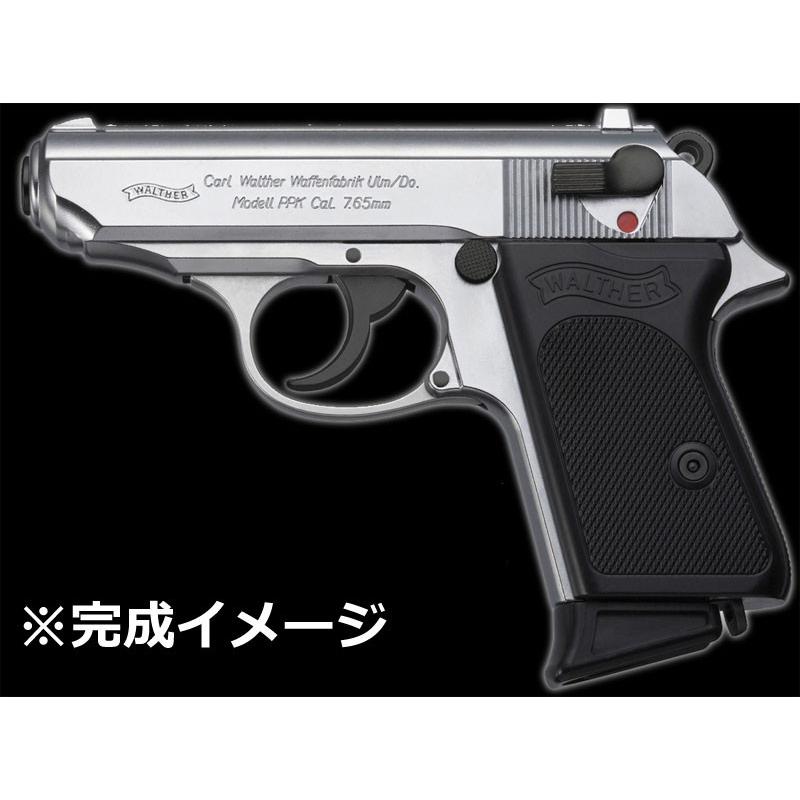 マルシン　ワルサーppk Early シルバー　abs 組み立てキット マルシン] ワルサー PPK Early 初期型 完成品 シルバーABS 発火モデル