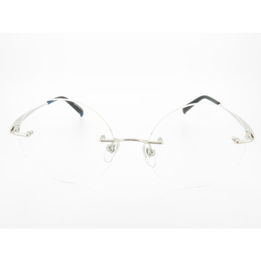 ウシジマ君風 縁なし丸型 Uvカット付 パソコン用ブルーライトカット 伊達メガネ U102 シルバー U102 Usi Pc メガネshopアイ Yahoo 店 通販 Yahoo ショッピング