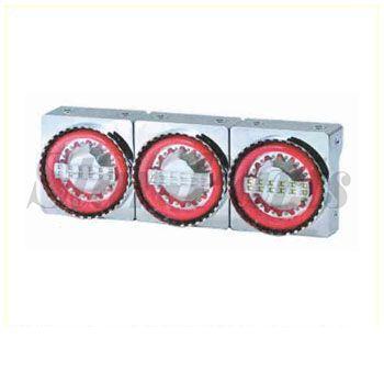 値下げ】 Star-Parts 2号店JB 丸型 LEDテールランプ 3連 バックランプ付