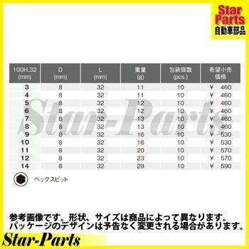 ヘックスビット（3mm） 8mmHビット 100H-32-3 アクセサリー類 8mmHビット KOKEN(山下工業)｜star-parts｜03