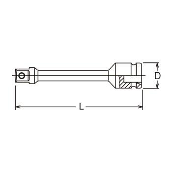 インパクトトーションエクステンションバー（120NmP） ホイールナット用 14112-120NmP アクセサリー Koken｜star-parts｜02