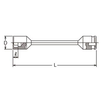 インパクトトーションバー（27mm×450Nm） ホイールナット用 16101M-27×450Nm アクセサリー Koken｜star-parts｜02