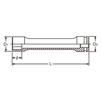 インパクトホイールナット用ロングソケット（27mm） 16102M-270-27 Koken｜star-parts｜02