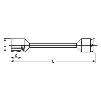 薄肉インパクトトーションバー（21mm×100Nm） ホイールナット用 KP14101-21×100Nm アクセサリー Koken｜star-parts｜02