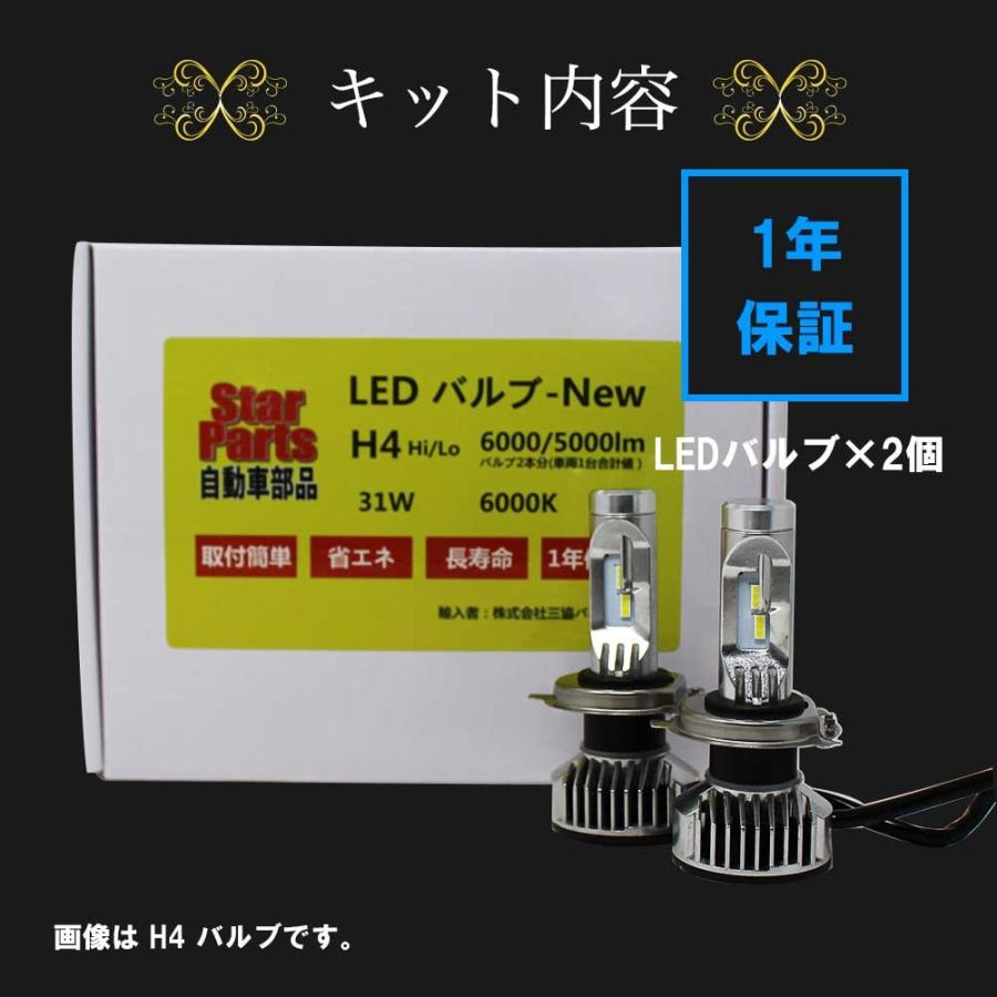 H4対応 ヘッドライト用LED電球 スズキ Kei 型式HN21S/HN22S ヘッド ...