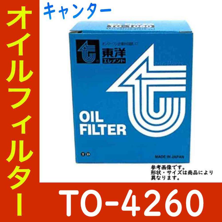オイルフィルター キャンター 型式FE73DB用 TO-4260 三菱 東洋 オイルエレメント｜star-parts