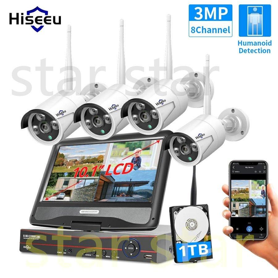 ワイヤレス 防犯カメラ セット Hiseeu 屋外セキュリティカメラ ワイヤレス 防犯カメラ セット Hiseeu 屋外セキュリティカメラ