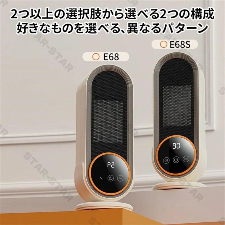 セラミックヒーター 小型 転倒自動OFF 静音 過熱保護 ファンヒーター