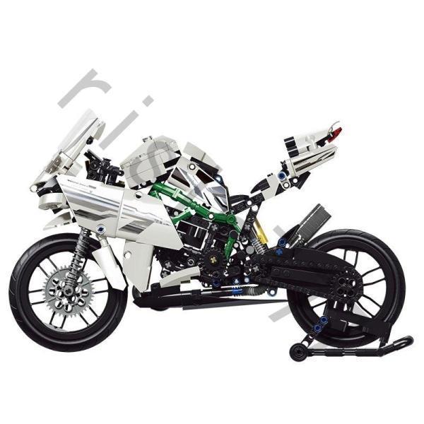 LEGOレゴ互換品 ブロック イカヅチ風 デザイン レーシングバイク スピード テクニック バイク ミニカー モデル 置物を置く 車おもちゃ クリスマス プレゼント｜star-store2｜04
