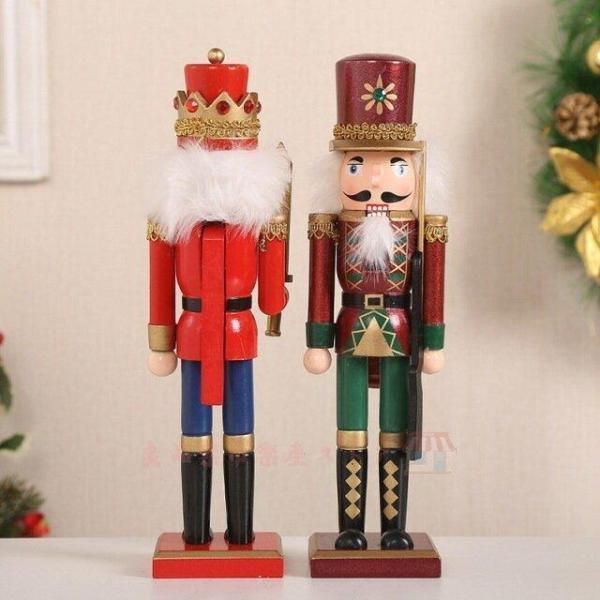クリスマス オーナメント 30cm くるみ割り人形 木質人形4個セット 欧米 おしゃれ 装飾 飾り 置物 House｜star-store2｜03