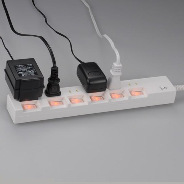 購入 電源タップ 6個口 延長コード1 5m 家庭用 雷ガード 節電タップ 個別スイッチ付 Ipad 携帯電話 カメラ用 コンセント 安全 おしゃれ Witravel It