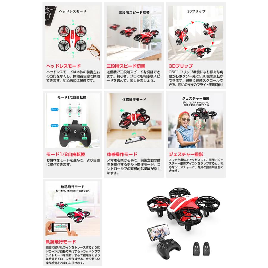 Holy Stone ドローン カメラ付き 初心者 小型 室内向け バッテリー2個