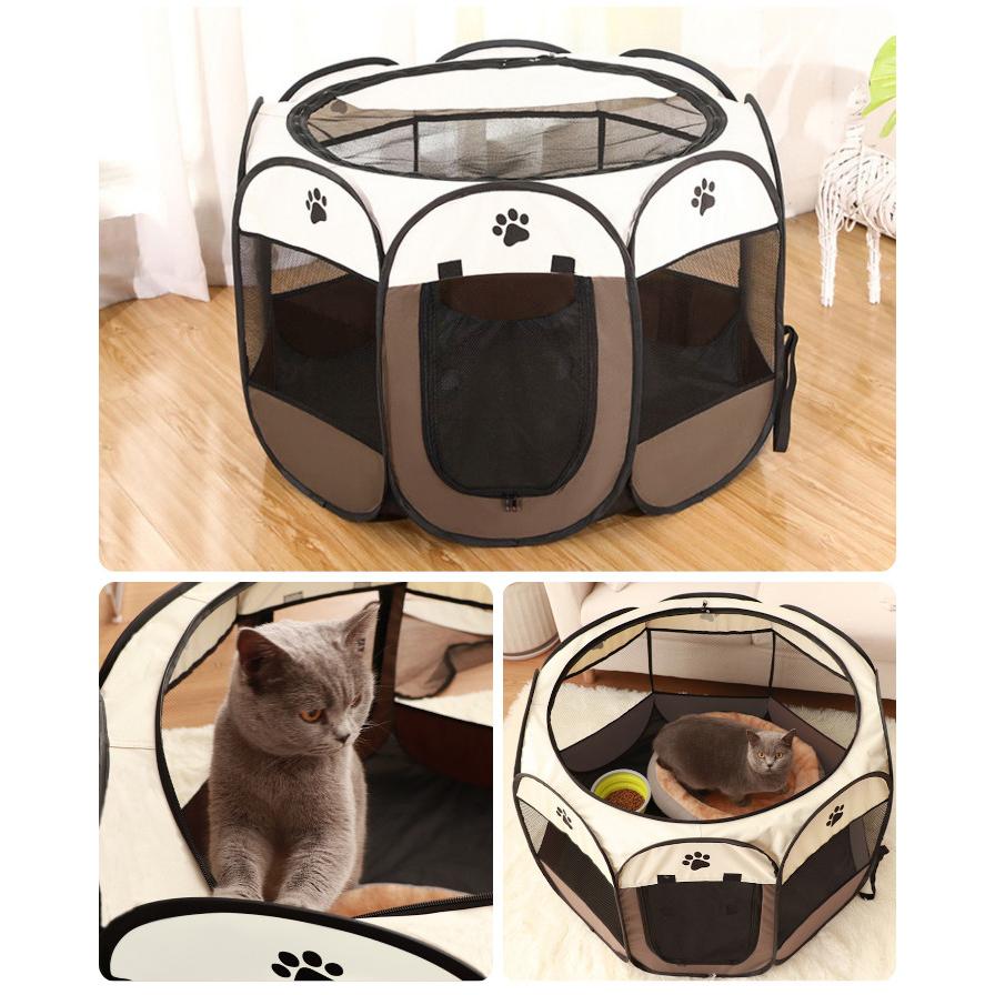 ペットサークル 犬用 猫用 折りたたみ Lサイズ 水洗い可能 メッシュ