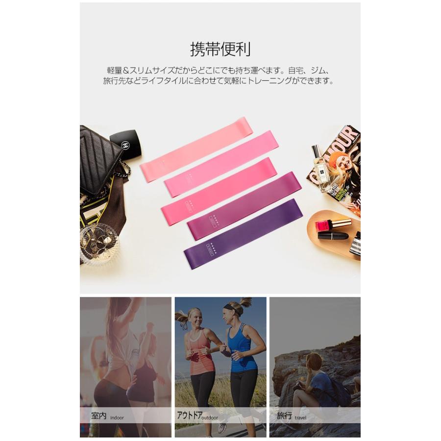 エクササイズバンド トレーニングチューブ 5本セット トレーニング 