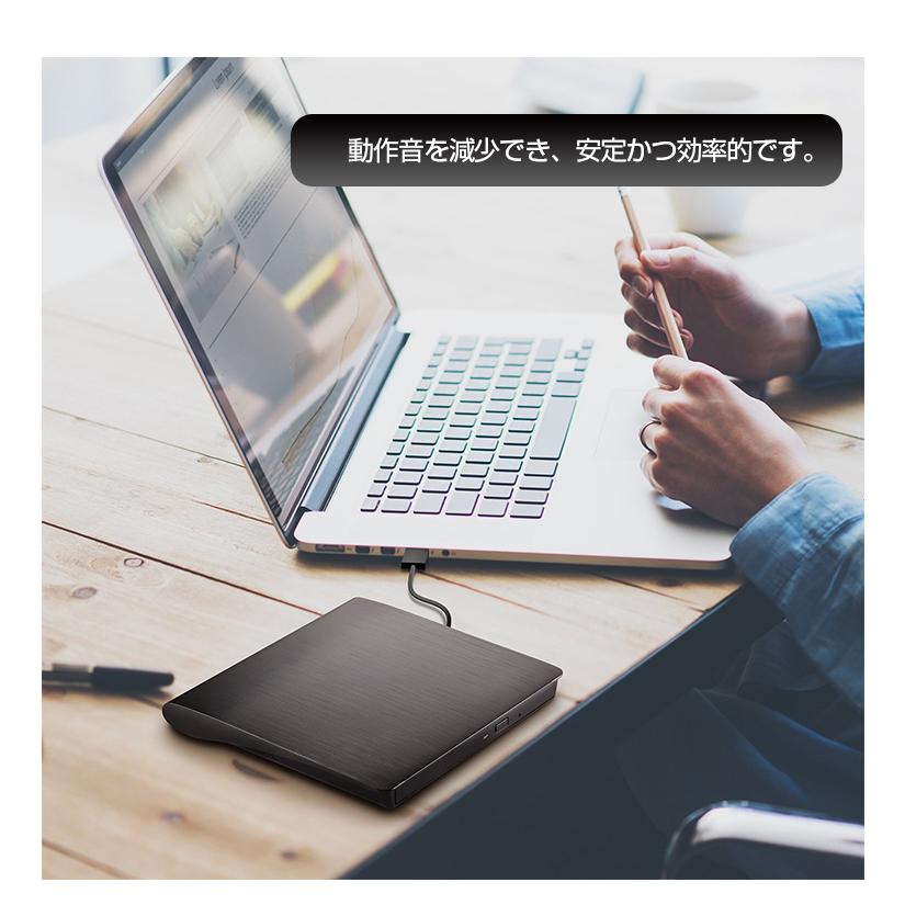 ポータブル DVD ドライブ 外付け USB3.0 type-c  薄型 ノートPC 読み込み CDドライブ CD/DVD-RW 書き込み 読み出し対応 Windows Linux MacOS｜star-stores｜22