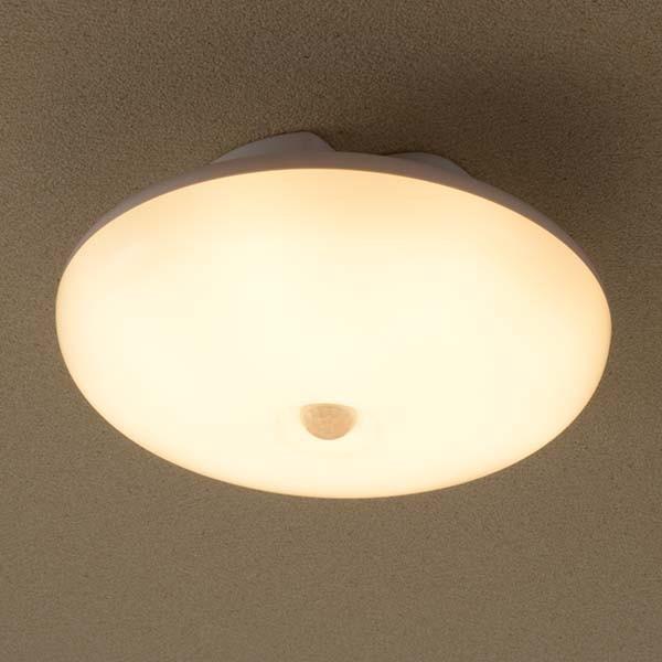 LEDシーリングライト 小型 人感センサー付 光センサー 天井照明 電球色