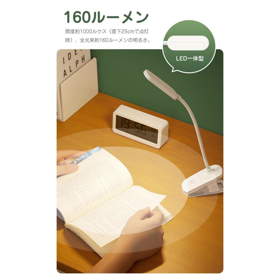 クリップライト LED デスクライト クリップ 角度調整 電気スタンド