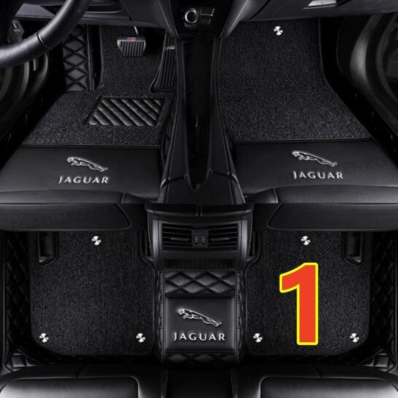 【期間限定】 ジャガー JAGUAR Fペイス X761 2017~ ロゴ ダブルレイヤー フロアマット 車用 本革 内装品 高級 前後座席 右ハンドル用